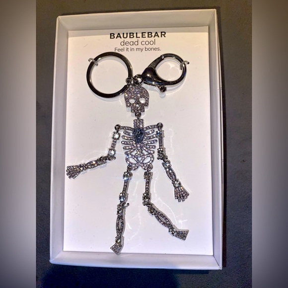 BNIB BaubleBar Skeleton Keychain Bag Charm - Picture 1 of 4